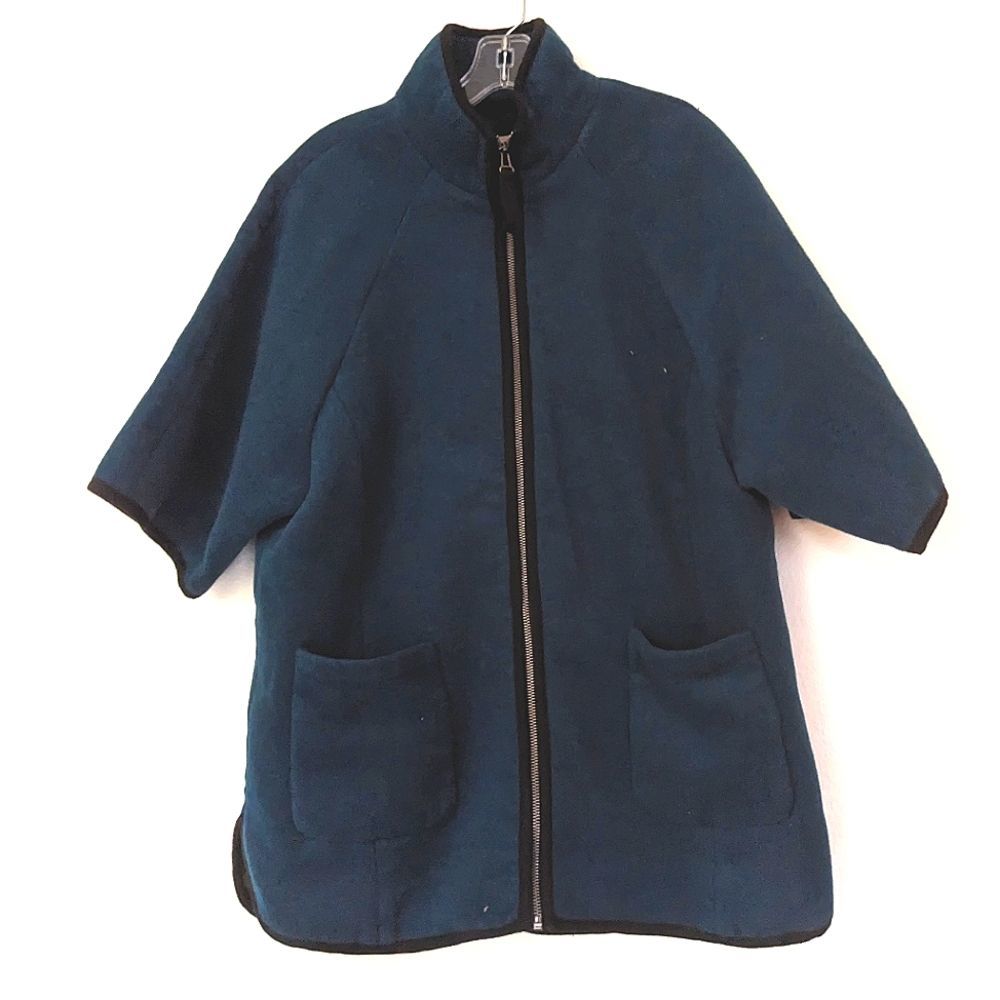 Old Navy Wool Blend Flannel-Lined Full Zip Mid Thigh Women Coat Jacket SP